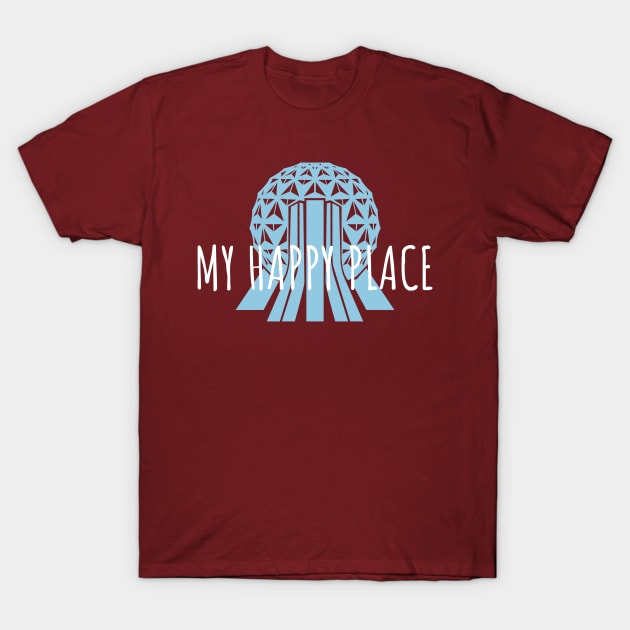 Happy Place SpaceShip T-Shirt by EnchantedTikiTees